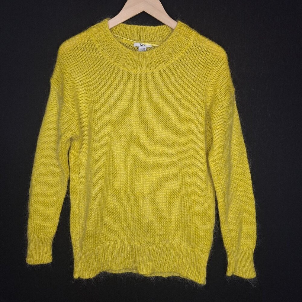 💙 Bar III Mohair Blend Soft Cozy Sweater Size L Warm Preppy Casual Formal Close